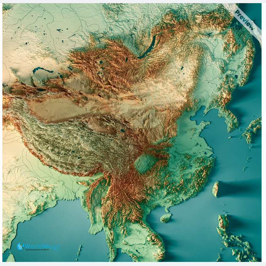 Plate Map of Taiwan and Asia